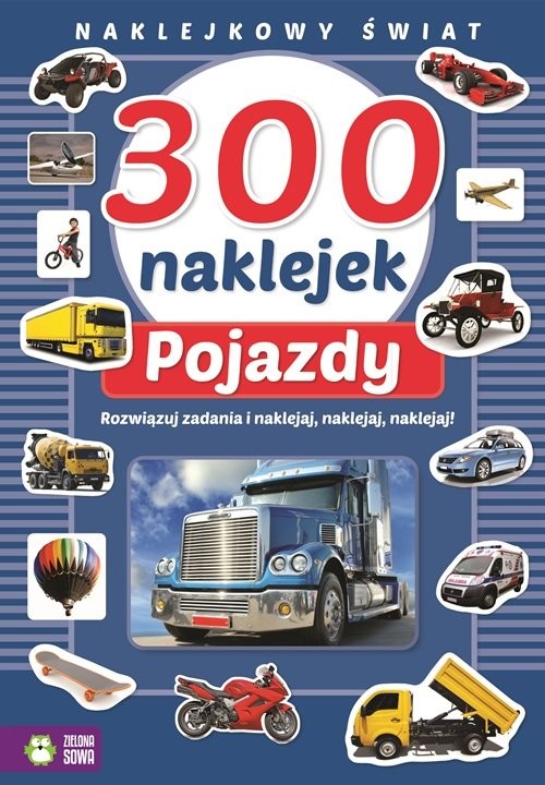okładka 300 naklejek Pojazdy Naklejkowy świat książka