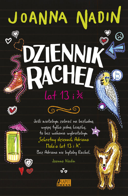 okładka Dziennik Rachel lat 13 i 3/4 książka | Joanna Nadin