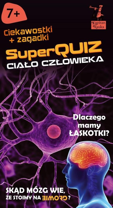okładka Kapitan Nauka SuperQuiz Ciało człowieka książka | Jarzębowska Magdalena