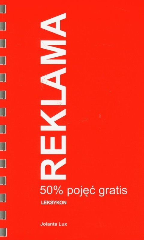 okładka Reklama 50% pojęć gratis leksykon książka | Lux Jolanta