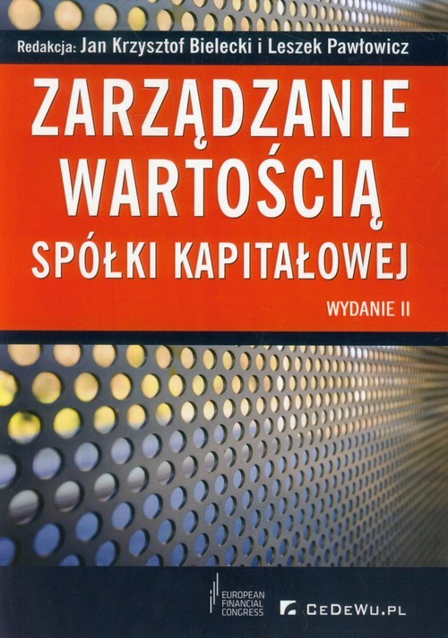 okładka Zarządzanie wartością spółki kapitałowej książka