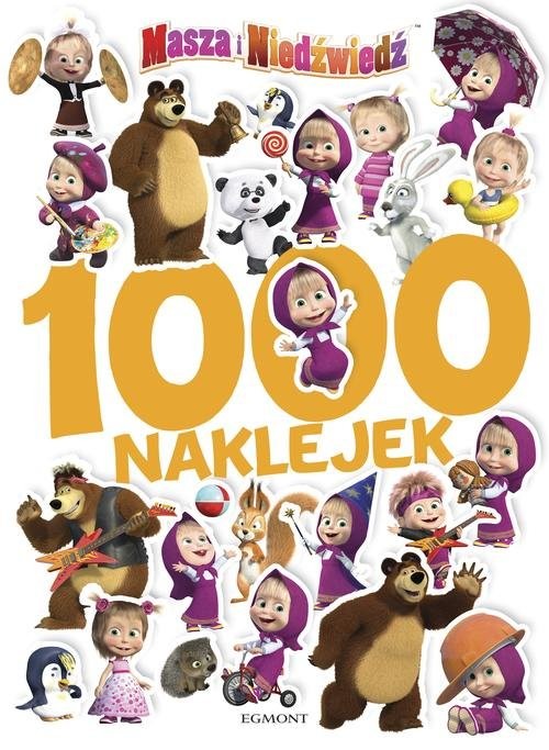 okładka Masza i Niedźwiedź 1000 naklejek książka | Klaudyna Cwynar