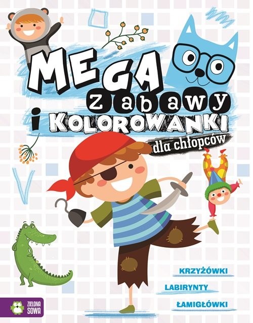 okładka Megazabawy i kolorowanki dla chłopców książka | Praca Zbiorowa