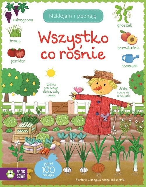 okładka Wszystko co rośnie Naklejam i poznaję książka | Praca Zbiorowa