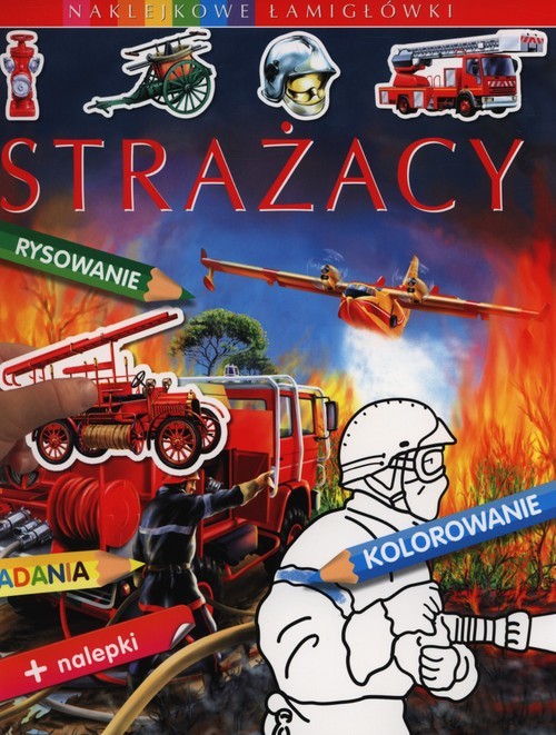okładka Strażacy Naklejkowe łamigłówki książka