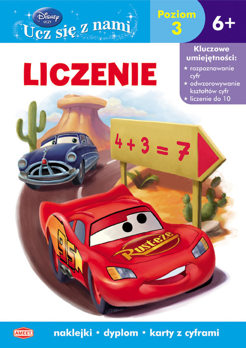 okładka Disney Ucz się z nami Auta Liczenie UDB12 książka