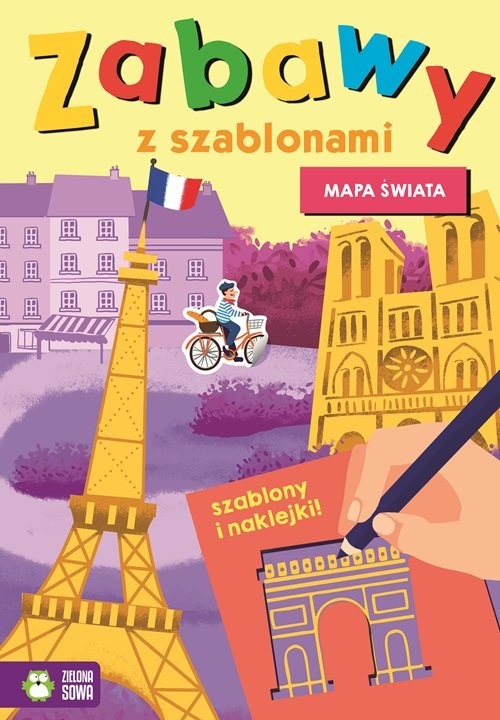 okładka Zabawy z szablonami Mapa świata książka