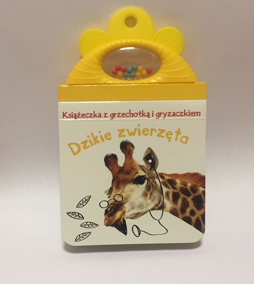 okładka Książeczka z grzechotką i gryzaczkiem Dzikie zwierzęta książka