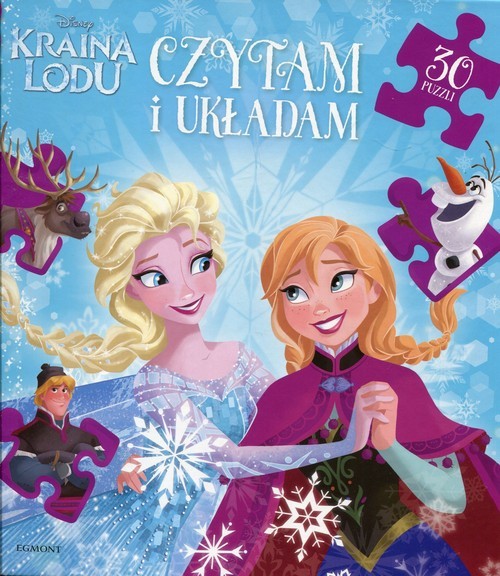 okładka Kraina Lodu Czytam i układam 30 puzzli książka