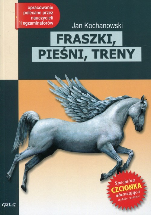 okładka Fraszki, pieśni, treny Lektura z opracowaniem książka | Jan Kochanowski