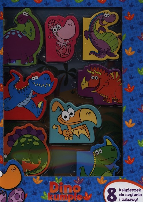 okładka Dino kumple 8 książeczek do czytania  i zabawy książka | Laurel Clayton