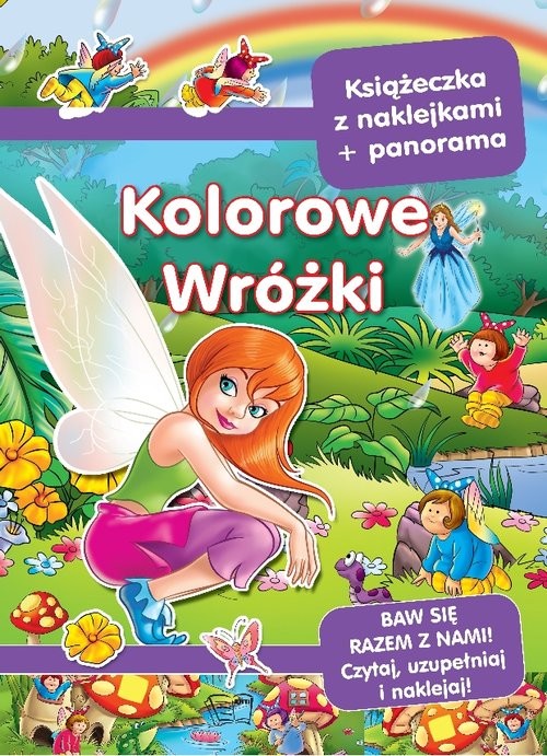 okładka Kolorowe wróżki Panoramy z naklejkami książka
