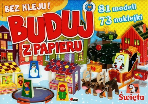 okładka Buduj z papieru 4 Święta Bez kleju! książka