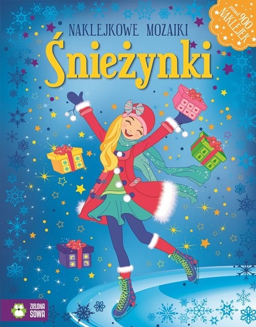 okładka Naklejkowe mozaiki Śnieżynki książka