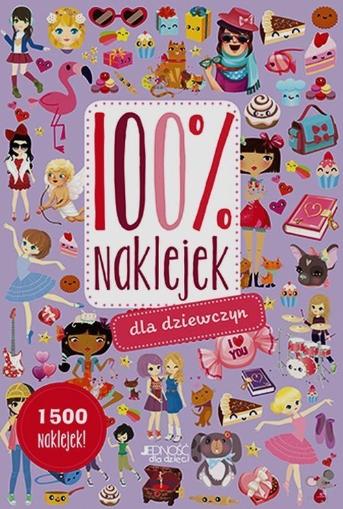 okładka 100% naklejek dla dziewczyn książka