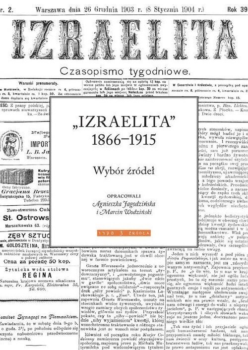 okładka Izraelita 1866-1915 książka | Agnieszka Jagodzińska, Marcin Wodziński
