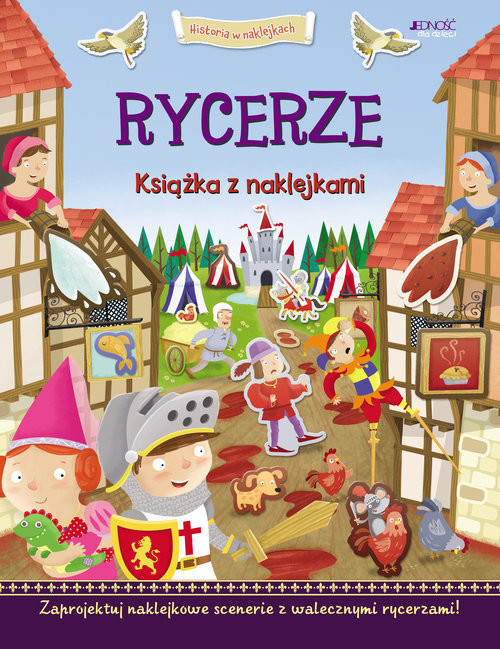 okładka Rycerze Historia w naklejkach książka