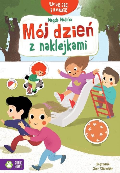 okładka Uczę się i bawię Mój dzień z naklejkami książka | Malicka Magda