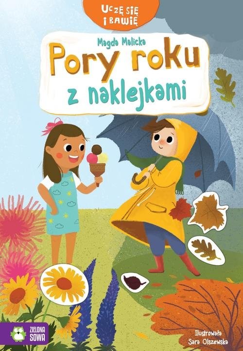 okładka Uczę się i bawię Pory roku z naklejkami książka | Malicka Magda