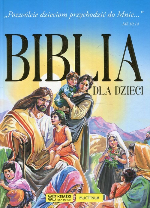 okładka Biblia dla dzieci niebieska książka