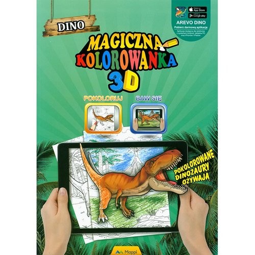 okładka Magiczna kolorowanka 3D Dino książka