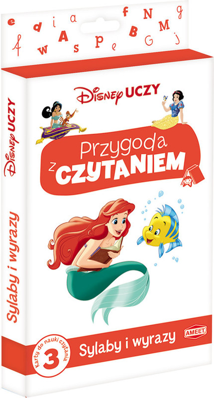 okładka Disney Uczy Księżniczka Przygoda z czytaniem Sylaby i wyrazy PCK-3 książka