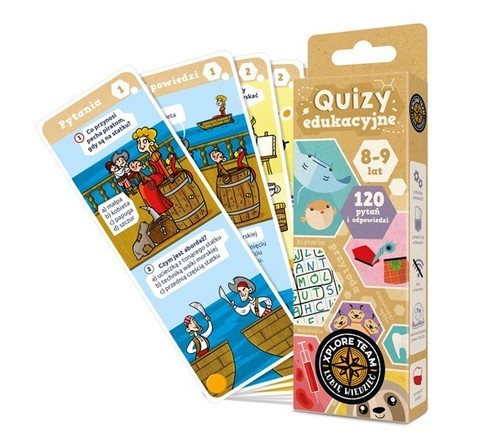 okładka Xplore Team Quizy edukacyjne 8-9 lat książka