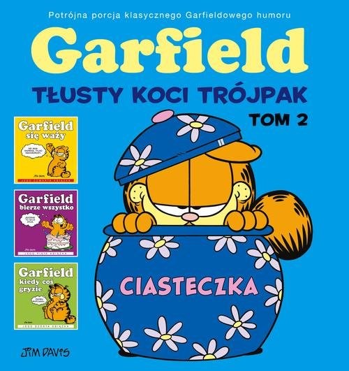 okładka Garfield Tłusty koci trójpak Tom 2 książka | Jim Davis