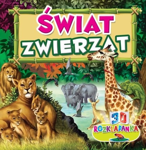 okładka Rozkładanka 3D Świat zwierząt książka