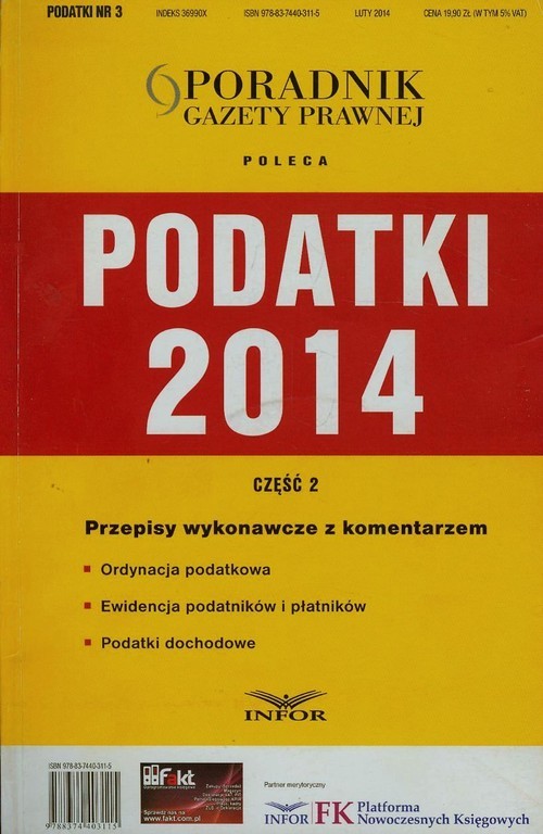 okładka Podatki 2014 część 2 + CD książka