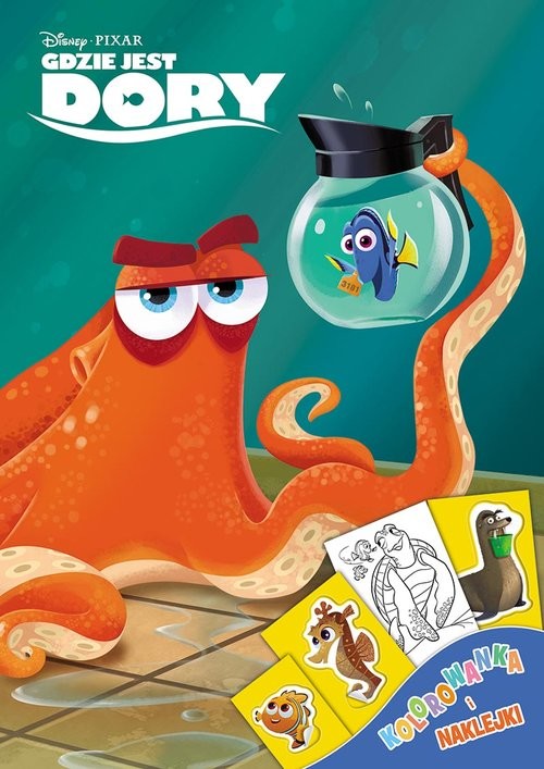 okładka Gdzie jest Dory? Kolorowanka i naklejki książka