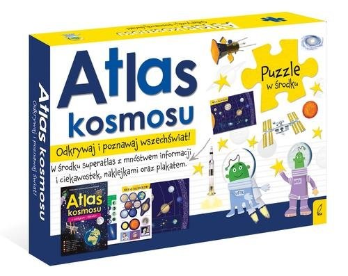 okładka Pakiet Atlas kosmosu: Atlas w zestawie z mapą i puzzlami książka