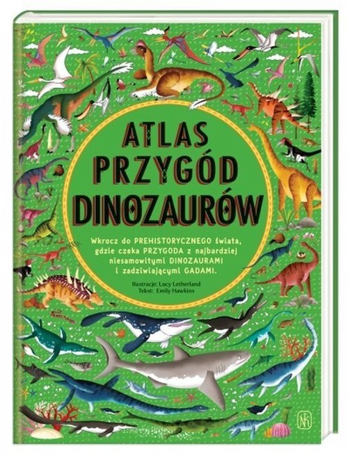 okładka Atlas przygód dinozaurów książka | Emily Hawkins