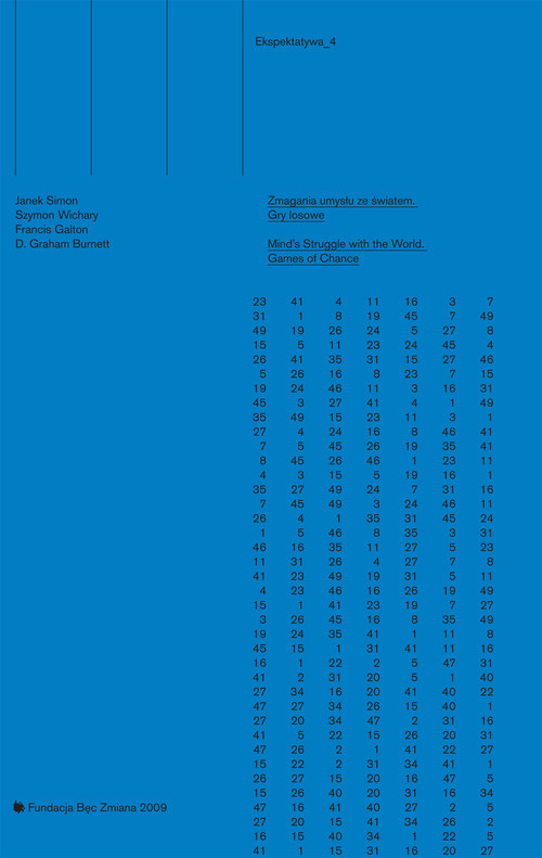 okładka Ekspektatywa_4 Zmagania umysłu ze światem Gry losowe Mind's Struggle with the World Games of Chance książka | Janek Simon, Szymon Wichary