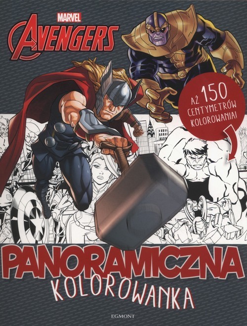 okładka Marvel Avengers Panoramiczna kolorowanka książka
