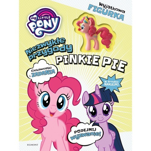 okładka My Little Pony Niezwykłe przygody Pinkie Pie z figurką Ciekawostki i zadania książka | Assiatou, Assiatou