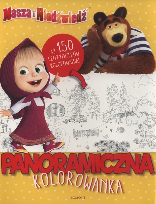 okładka Masza i Niedźwiedź Panoramiczna kolorowanka książka