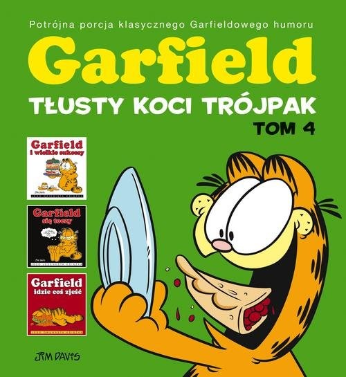 okładka Garfield Tłusty koci trójpak Tom 4 książka | Jim Davis