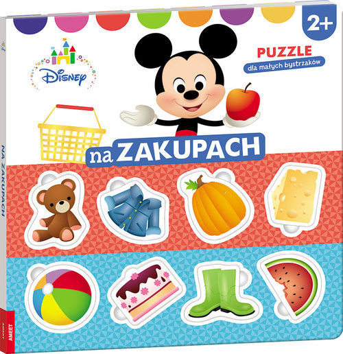 okładka Disney Puzzle dla małych bystrzaków Na zakupach ELE-9201 książka