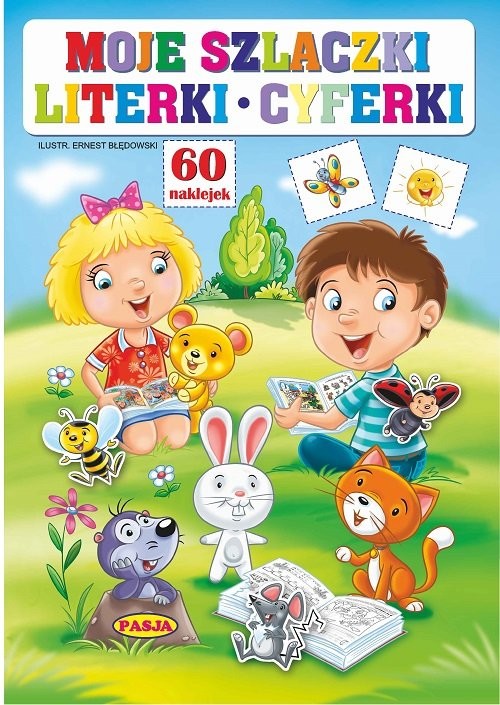 okładka Moje szlaczki, literki, cyferki 60 naklejek książka | Ernest Błędowski