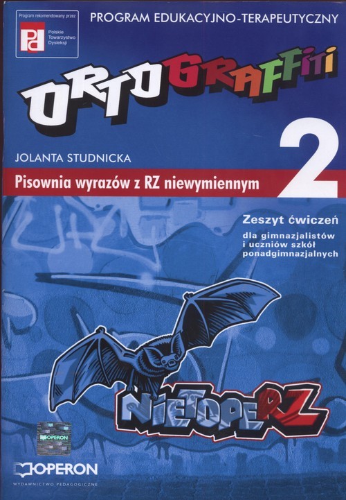 okładka Ortograffiti 2 Zeszyt ćwiczeń Pisownia wyrazów z RZ niewymiennym Gimnazjum książka | Studnicka Jolanta
