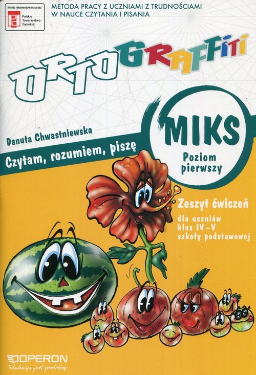 okładka Ortograffiti MIKS Poziom pierwszy Zeszyt ćwiczeń książka | Danuta Chwastniewska