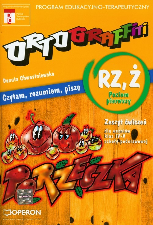 okładka Ortograffiti RZ Ż poziom pierwszy zeszyt ćwiczeń książka | Danuta Chwastniewska