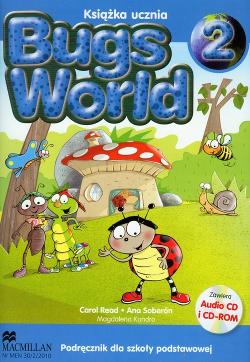 okładka Bugs World 2 Podręcznik z płytą CD Szkoła podstawowa książka | Carol Read, Ana Soberon, Magdalena Kondro