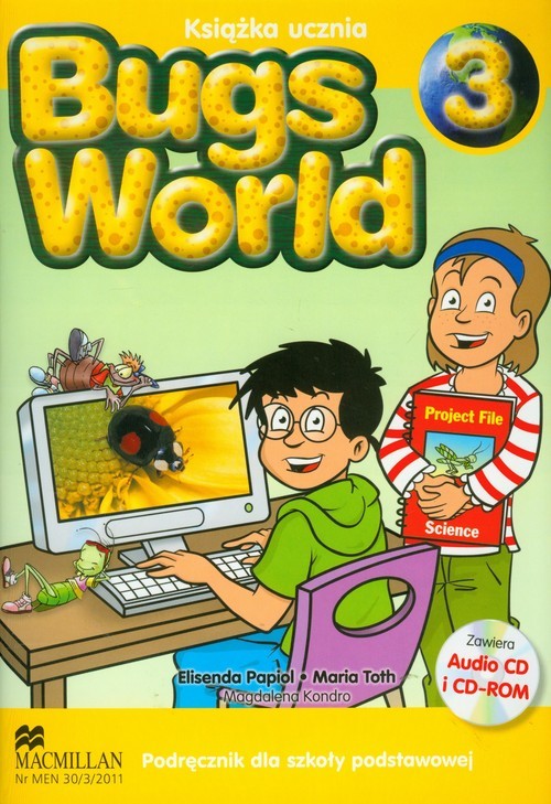 okładka Bugs World 3 Podręcznik z płytą CD Szkoła podstawowa książka | Elisenda Papiol, Maria Toth, Magdalena Kondro