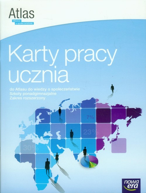okładka Wiedza o społeczeństwie Atlas Karty pracy ucznia Zakres rozszerzony Szkoła ponadgimnazjalna książka | Barbara Furman, Joanna Ostrowska