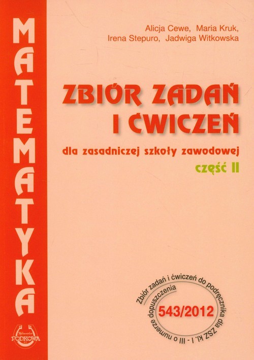 okładka Matematyka Zbiór zadań i ćwiczeń dla zasadniczej szkoły zawodowej Część 2 książka