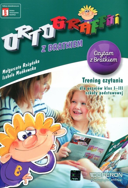 okładka Ortograffiti z Bratkiem Czytam z Bratkiem Trening czytania  dla uczniów klas 1-3 szkoły podstawowej książka | Małgorzata Różańska, Izabela Mańkowska