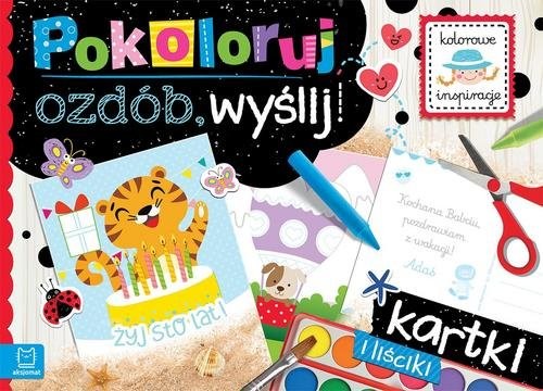 okładka Pokoloruj ozdób wyślij Kartki i liściki książka