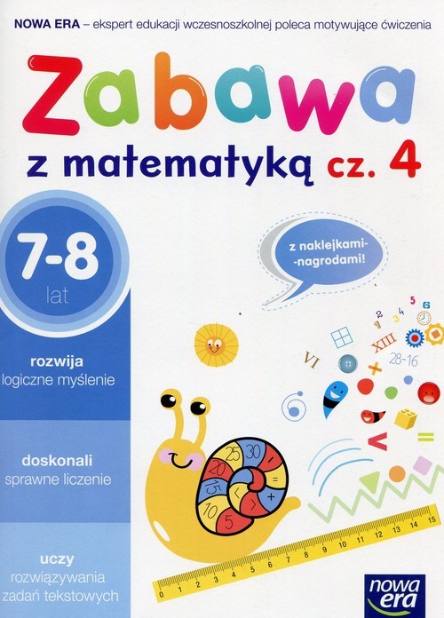 okładka Zabawa z matematyką Część 4 7-8 lat Szkoła podstawowa książka | Paszyńska Małgorzata